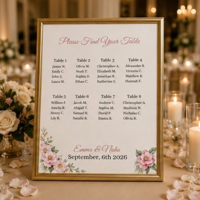 Personalized Wedding Seating Chart Sign (Creator Uploaded)