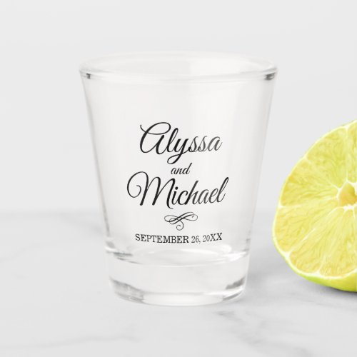 Personalized Wedding Shot Glass  Wedding Favors