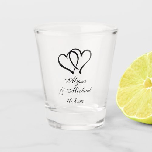 Personalized Wedding Shot Glass  Wedding Favors