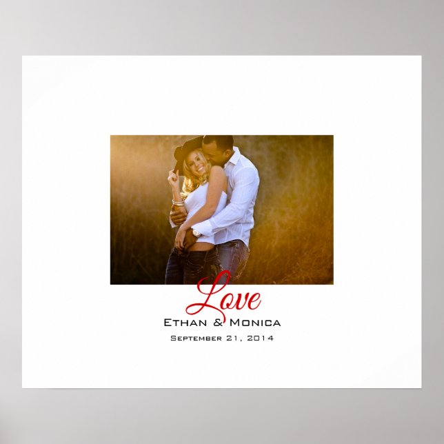 Personalized Wedding Signature Canvas Poster (Front)
