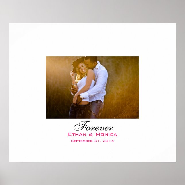 Personalized Wedding Signature Canvas Poster (Front)