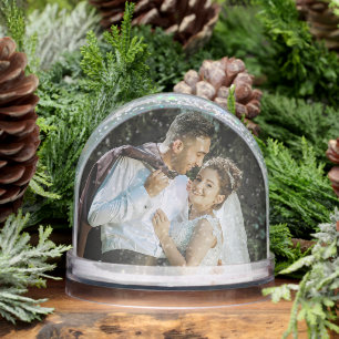 Personalized Wedding Snow Globe with Your Photo