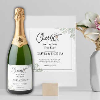 Personalized wedding Sparkling Wine Bottle Sparkling Wine Label