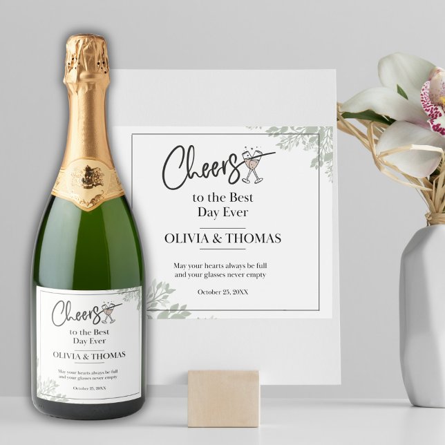 Personalized wedding Sparkling Wine Bottle Sparkling Wine Label (Creator Uploaded)