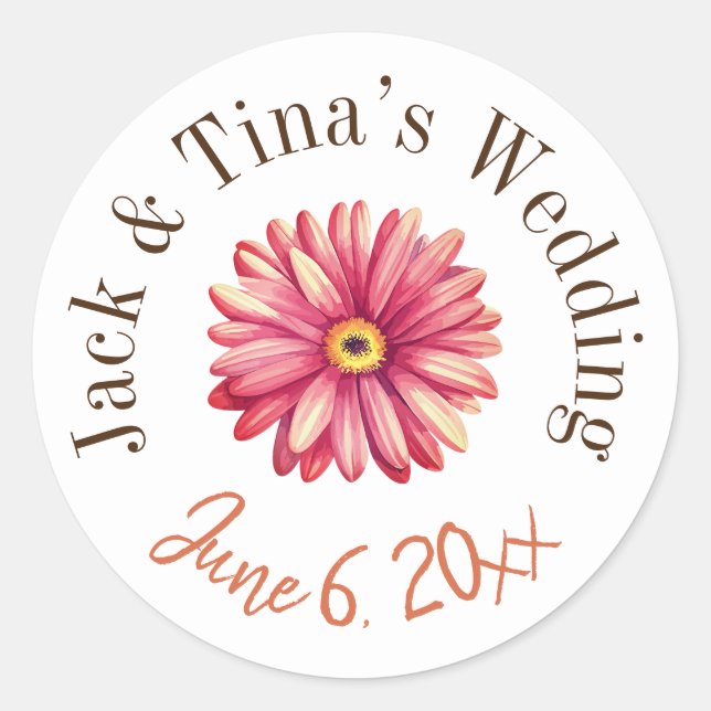 Personalized wedding stickers  (Front)