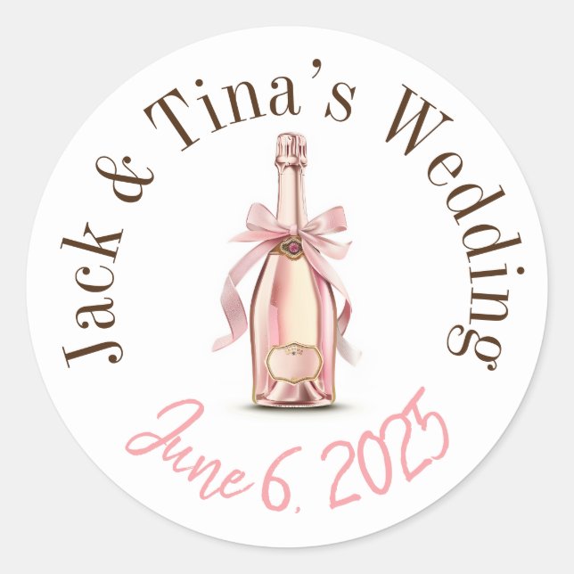 Personalized wedding stickers  (Front)