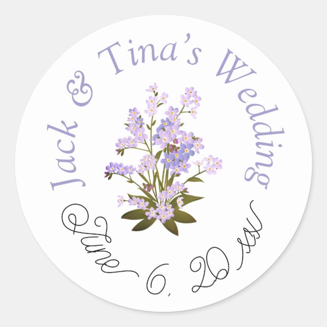 Personalized wedding stickers  (Front)