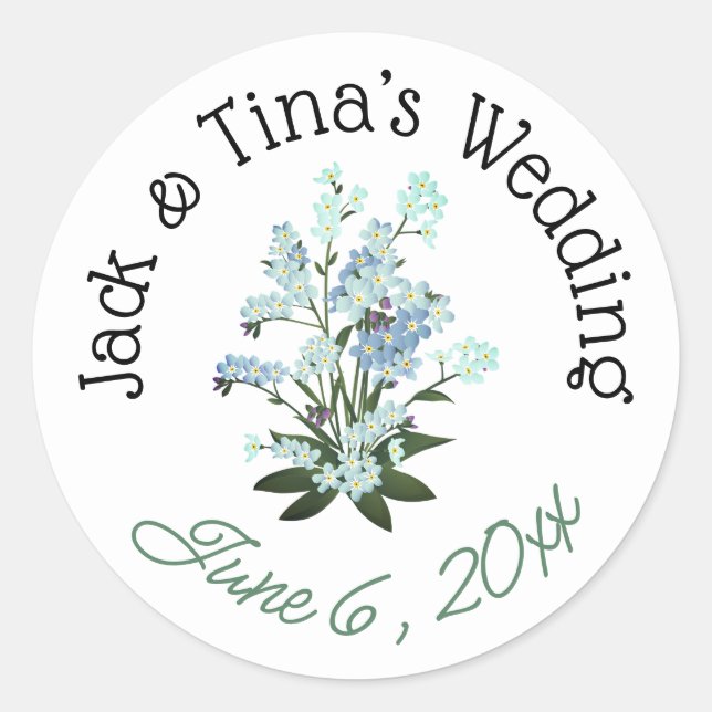 Personalized wedding stickers  (Front)