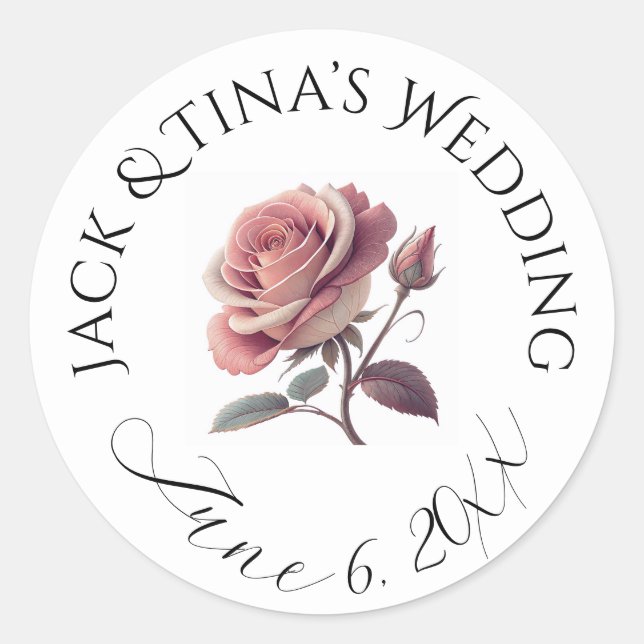 Personalized wedding stickers  (Front)