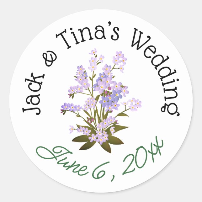 Personalized wedding stickers  (Front)