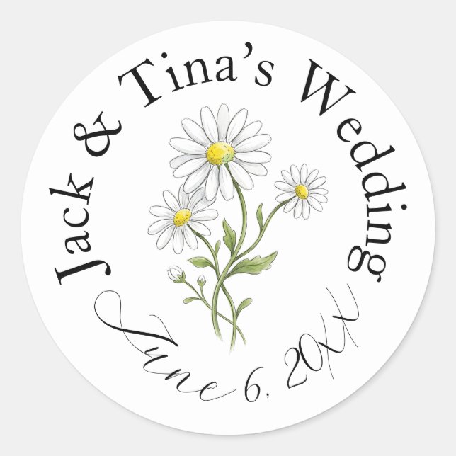 Personalized wedding stickers  (Front)