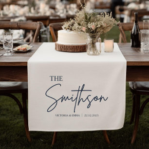 Personalized Wedding Table Runner, Custom We Short Table Runner