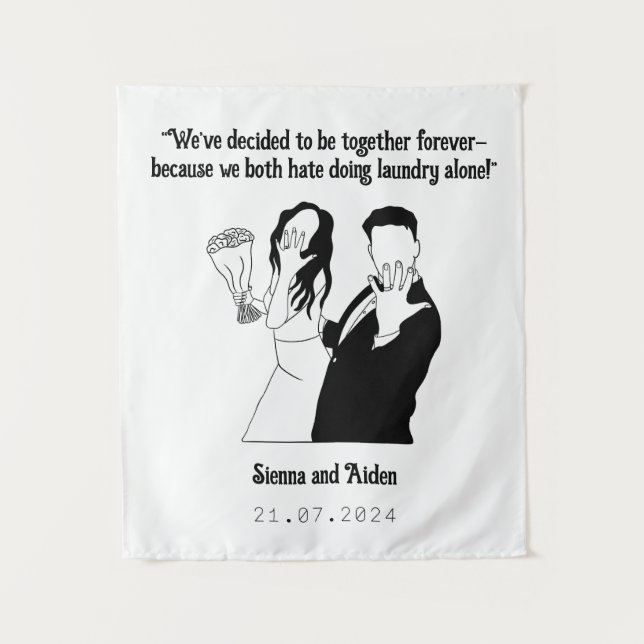 Personalized Wedding Tapestry (Front)