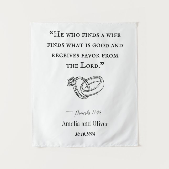  Personalized Wedding Tapestry (Front)