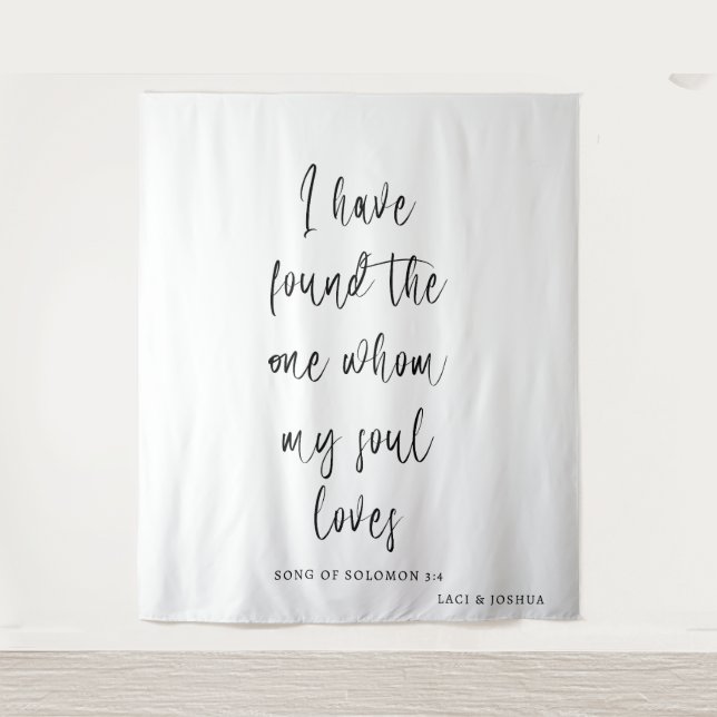 Personalized Wedding Tapestry Backdrop with Names (Front)