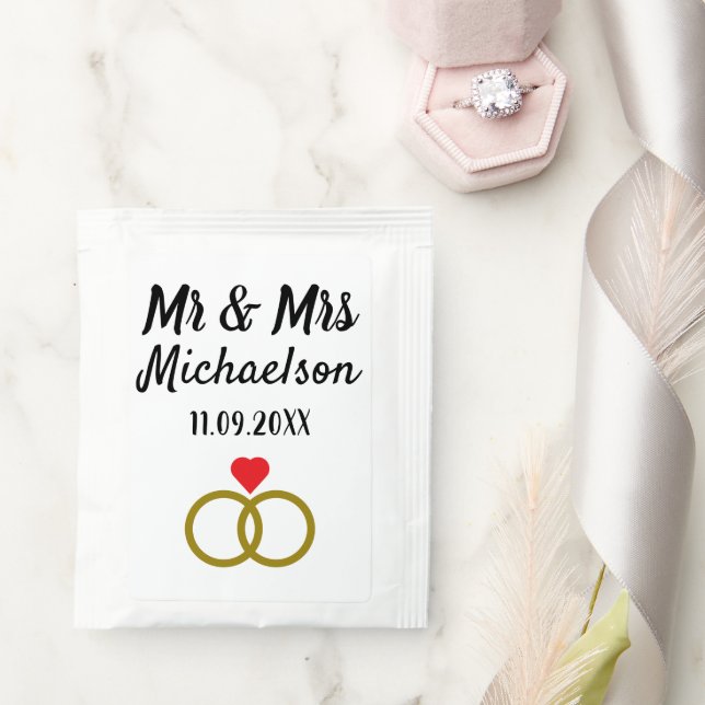 Personalized Wedding Tea Bag Drink Mix (Wedding)
