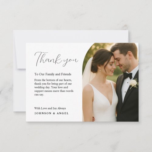 Personalized Wedding Thank You Card