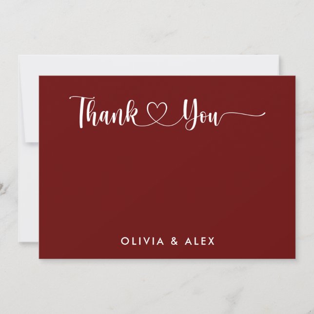 Personalized Wedding  Thank You Card (Front)