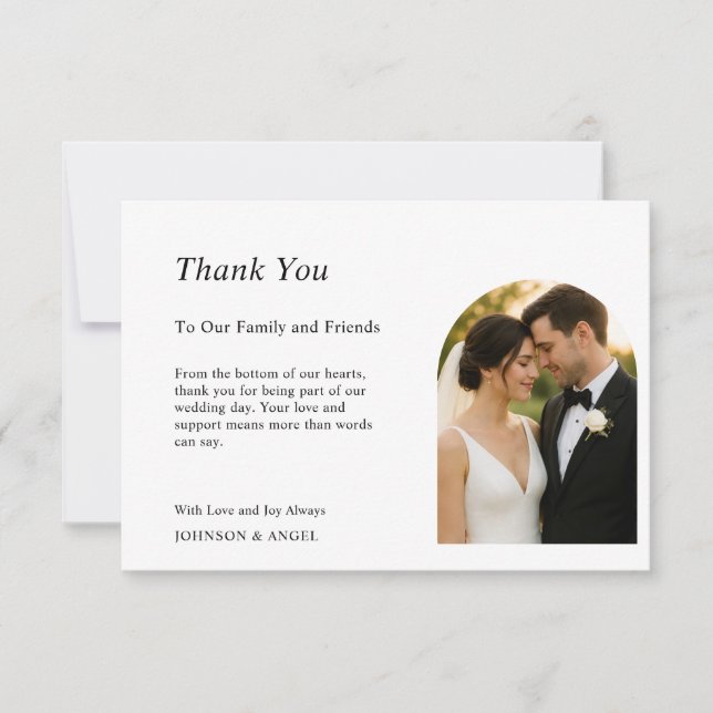 Personalized Wedding Thank you Card (Front)