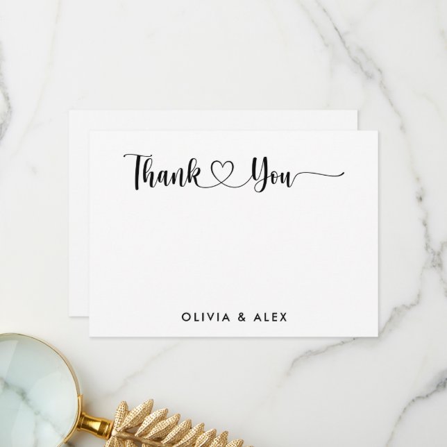 Personalized Wedding  Thank You Card (Front/Back In Situ)