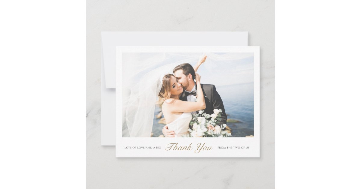 Personalized Wedding Thank You Card with Photo | Zazzle