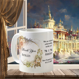 Personalized Wedding Thank You Favor Coffee Mug