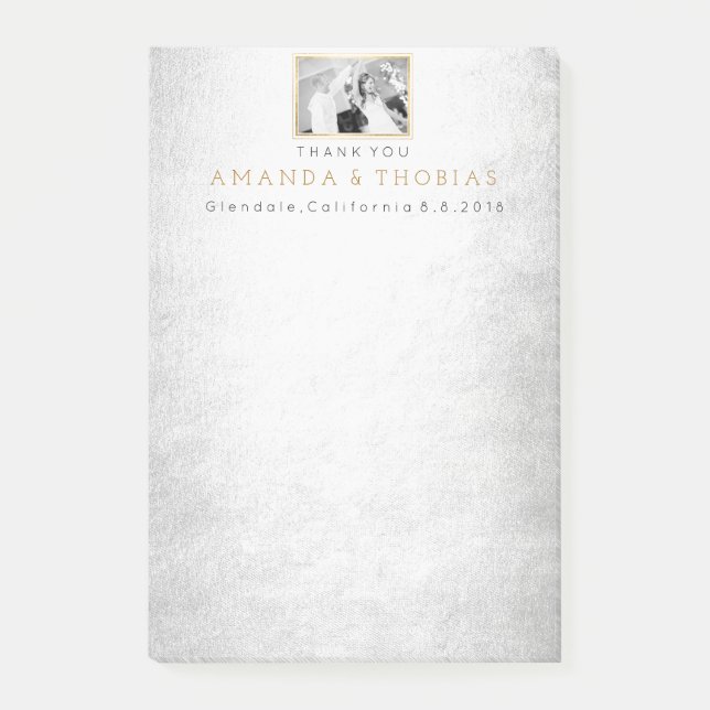 Personalized Wedding Thank You Gift Favor Post-it Notes (Front)