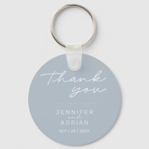 Personalized Wedding Thank You Keychain