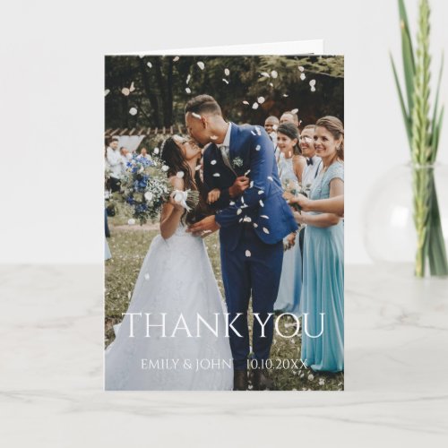 Personalized Wedding Thank You Photo Card