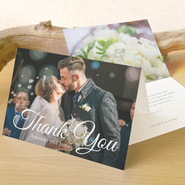 Personalized Wedding Thank You Photo Card (Creator Uploaded)