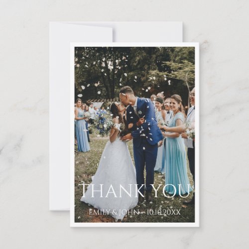 Personalized Wedding Thank You Photo  Card