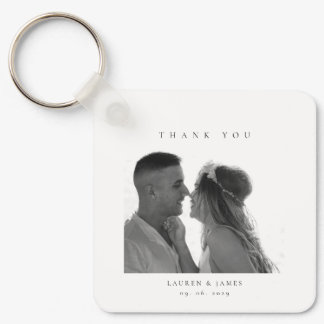 Personalized Wedding Thank You Photo Keychain