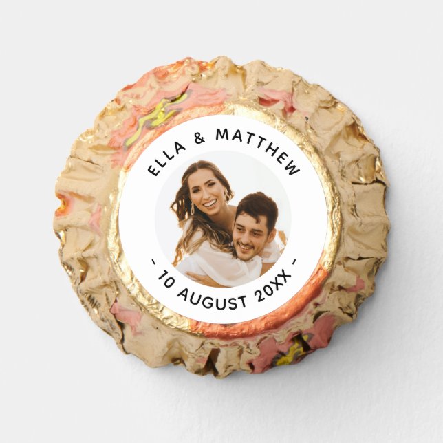 Personalized Wedding Thank You Photo Pink Reese's Peanut Butter Cups (Front)
