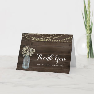 Personalized Wedding Thank You - Rustic