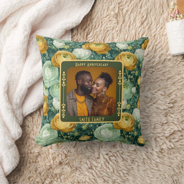 Personalized Wedding Throw Pillow  For Couple (Blanket)