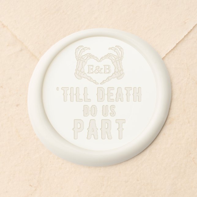 Personalized Wedding Til Death Do Us Part Pre Made Wax Seal Sticker (Creator Uploaded)