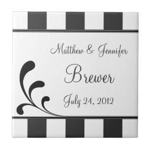 Personalized Wedding Tile Gift & Keepsake w/ Text