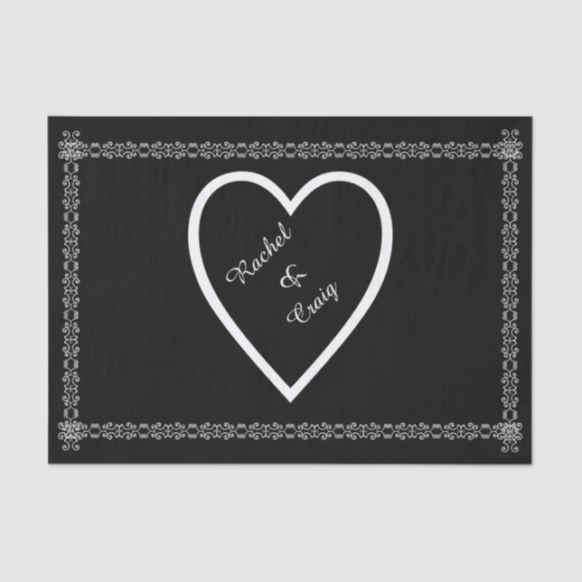 Personalized Wedding Tissue Paper (Front)