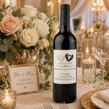 Personalized Wedding Toast Wine Label Sticker