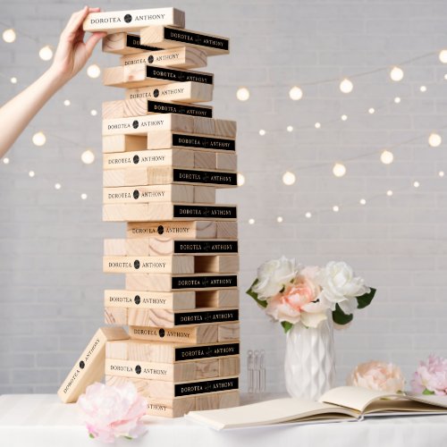 Personalized Wedding Topple Tower