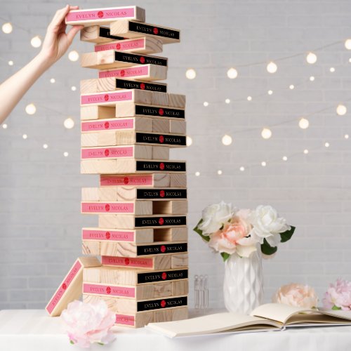 Personalized Wedding Topple Tower