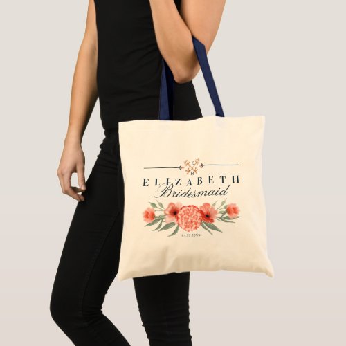 Personalized Wedding Tote _ Botanicals  Floral