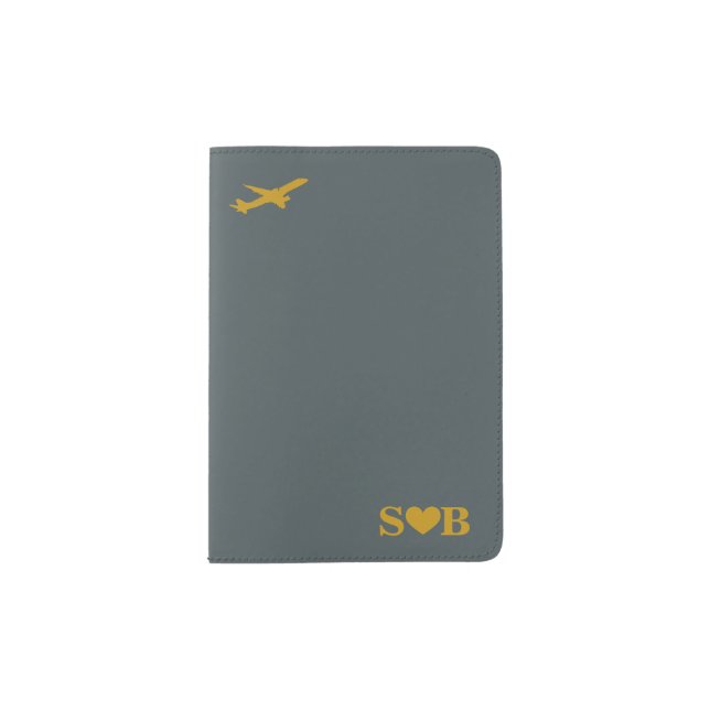 Personalized Wedding Travel Gift Couples Gift Passport Holder (Front)
