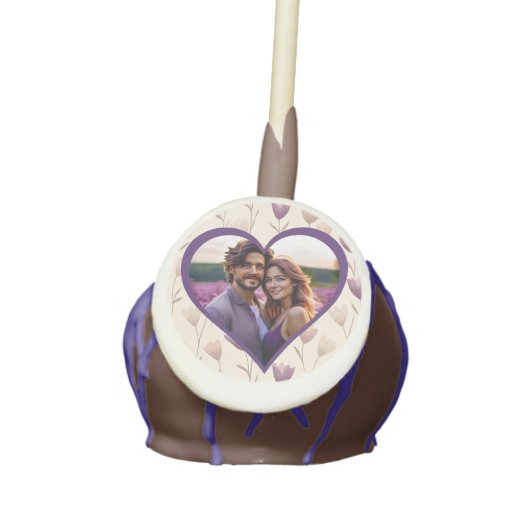 Personalized Wedding Treats | Photo Template Cake Pops (Front)