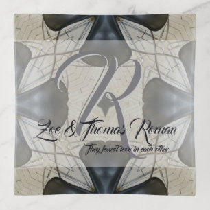 Personalized Wedding Trinket Tray - Elegant Custom
