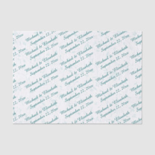 Personalized Wedding - Turquoise Tissue Paper