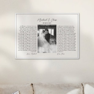 Personalized Wedding Vows Photo Keepsake Print