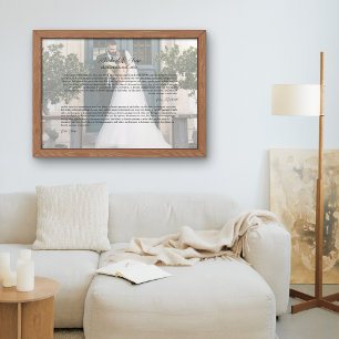 Personalized Wedding Vows Photo Keepsake Print