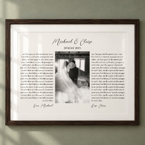 Personalized Wedding Vows Photo Keepsake Print