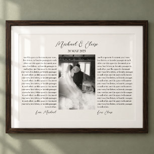 Personalized Wedding Vows Photo Keepsake Print
